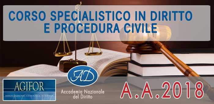 Corso Specialistico in Diritto e Procedura Civile 2018