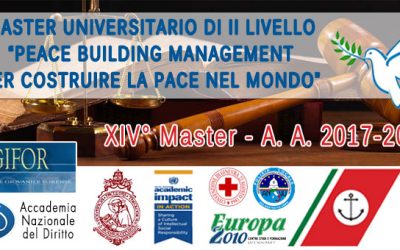 Master Universitario di II Livello in Peace Bulilding Management – per Costruire la Pace nel Mondo – XIV° Master – A. A. 2017-2018